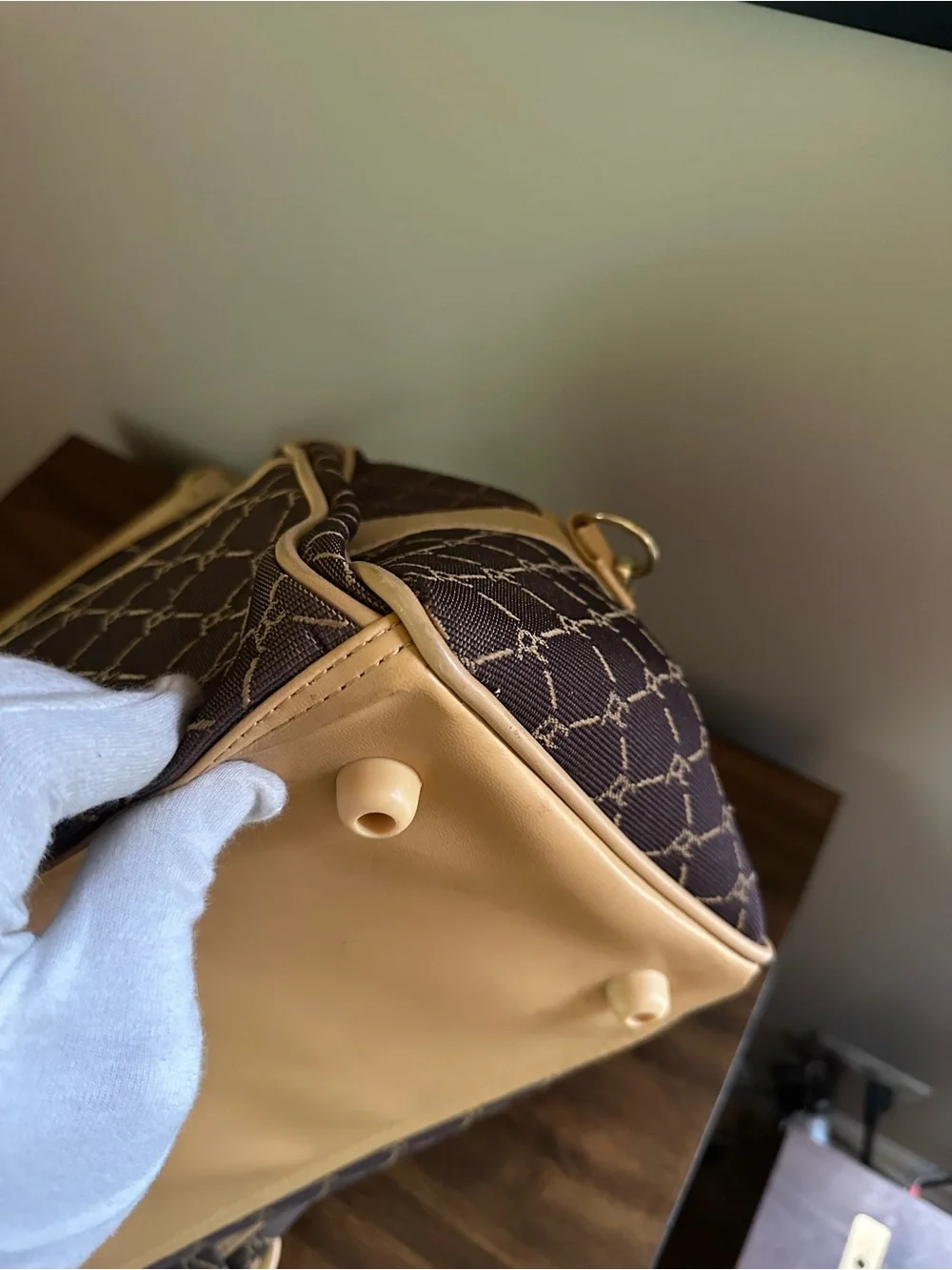 Pierre Cardin Signature Travel Duffle Bag Vintage